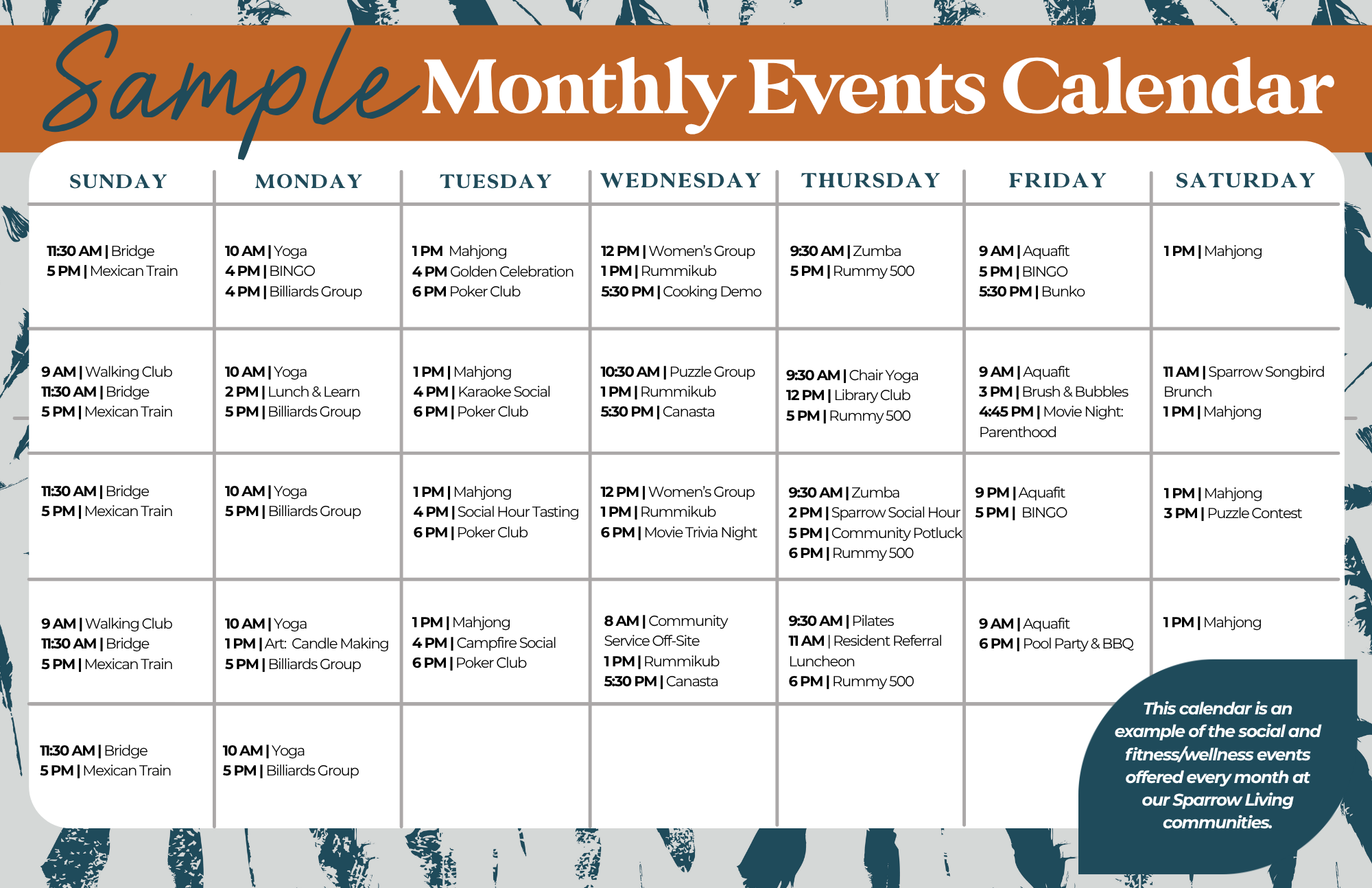 Sample Calendar Sample Calendar