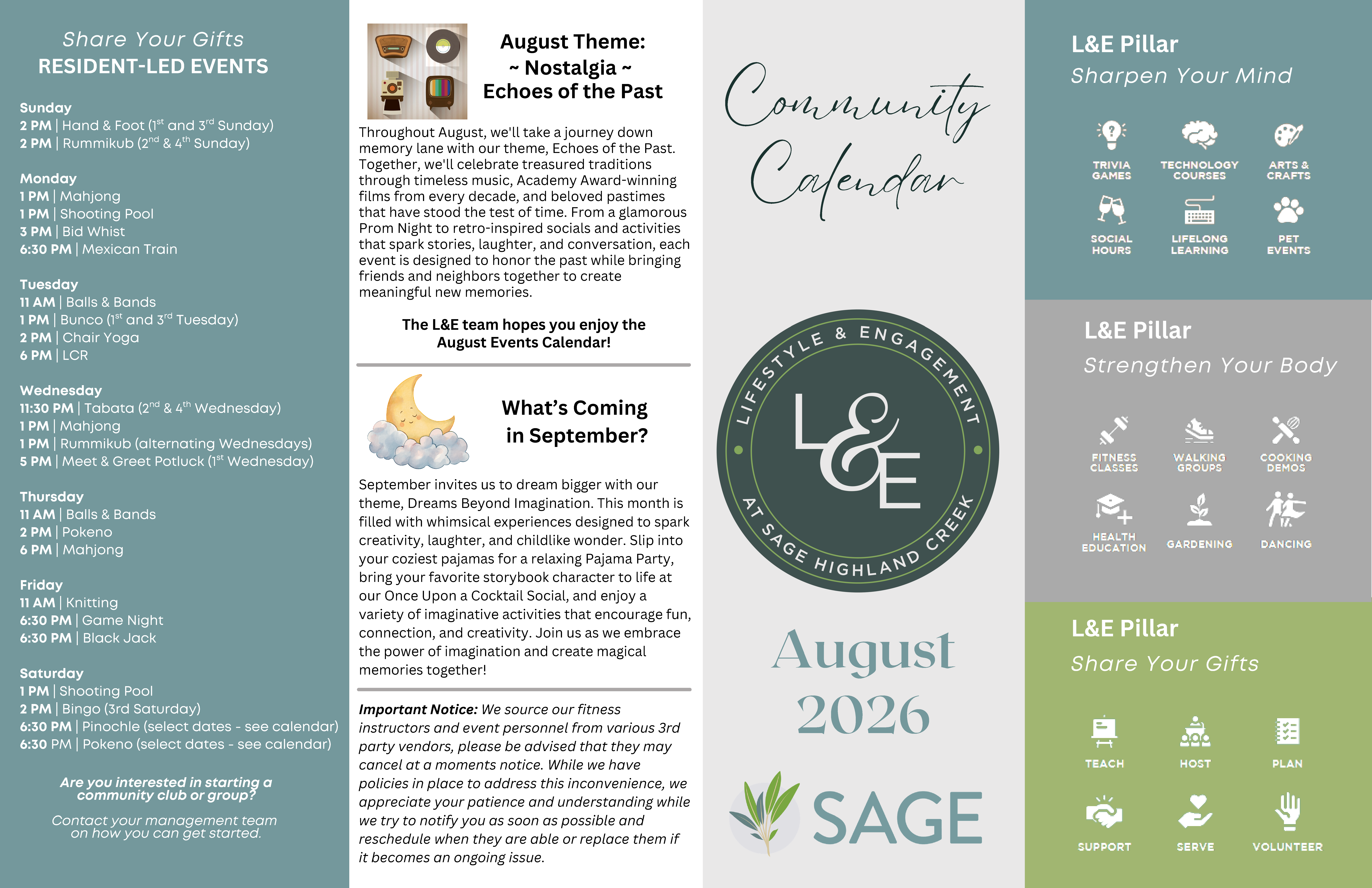 Resident Calendar